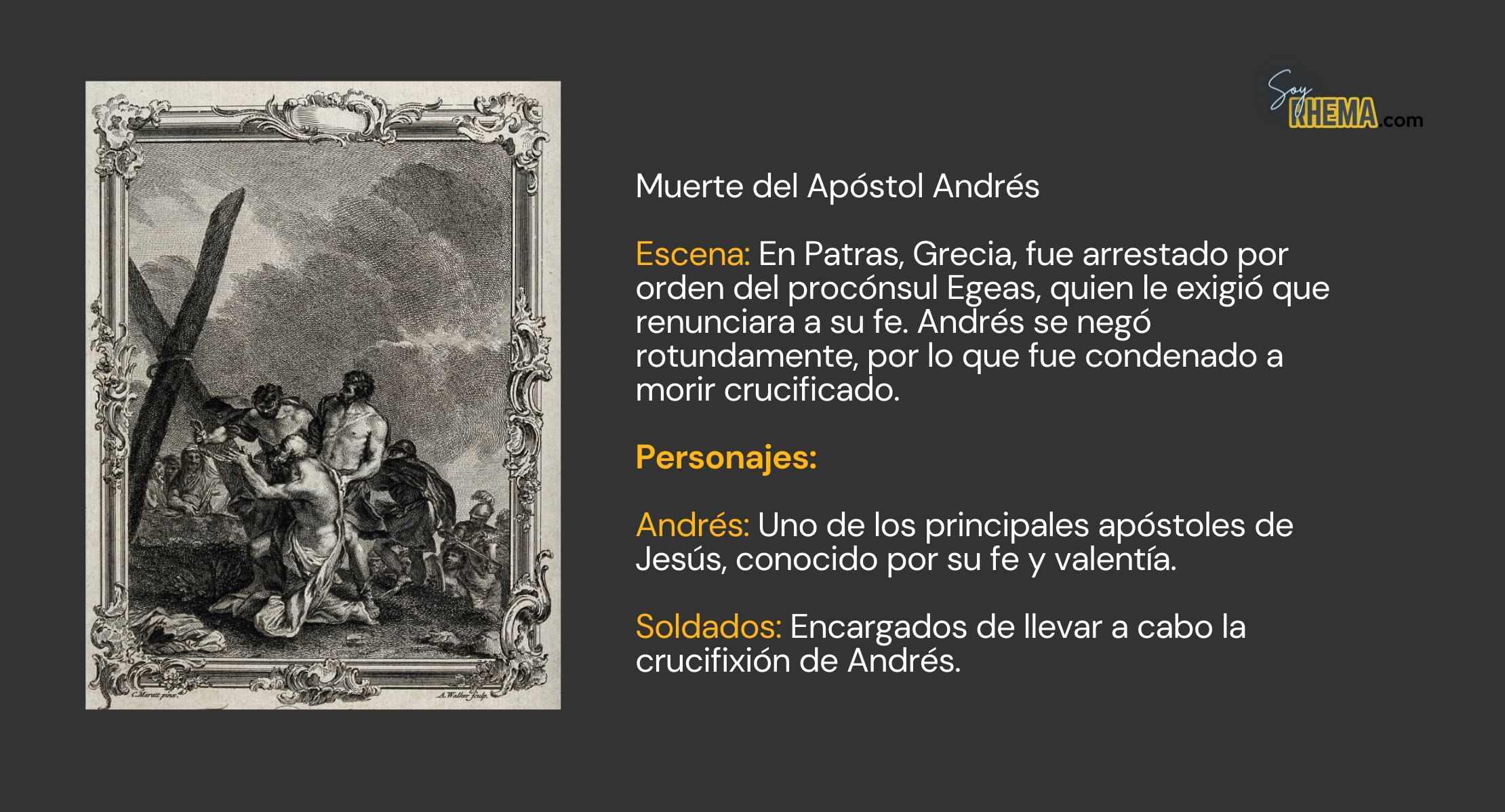 La tradición sostiene que Andrés fue crucificado en una cruz en forma de X